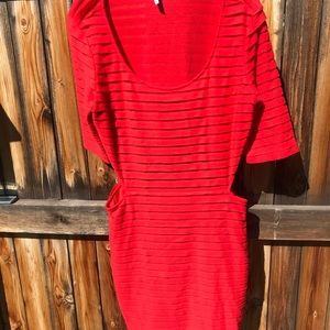 Tomato Red BCBG Generations cut-out dress